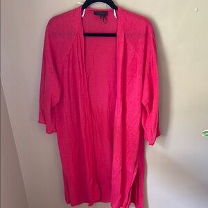 Donna Karan Fuchsia Knit Cardigan